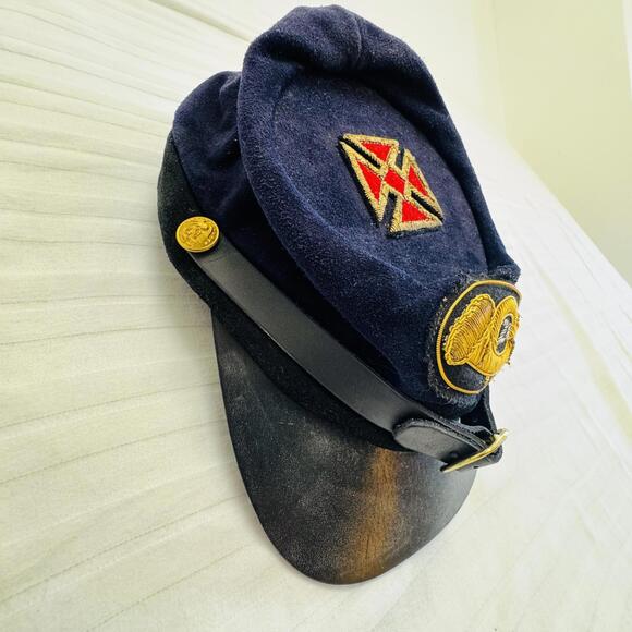 Civil War Union Kepi Hat Replica 20th Infantry Regiment Wool Cap Reenactmen - Picture 2 of 7